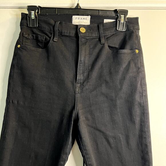 Frame Denim Ali High Rise Cigarette Black Jeans size 28 - Picture 4 of 9